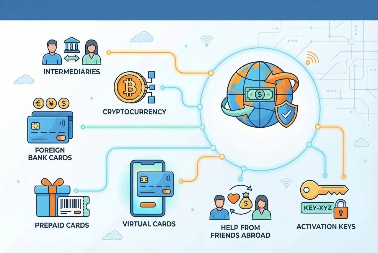 способы оплаты зарубежных сервисов из России